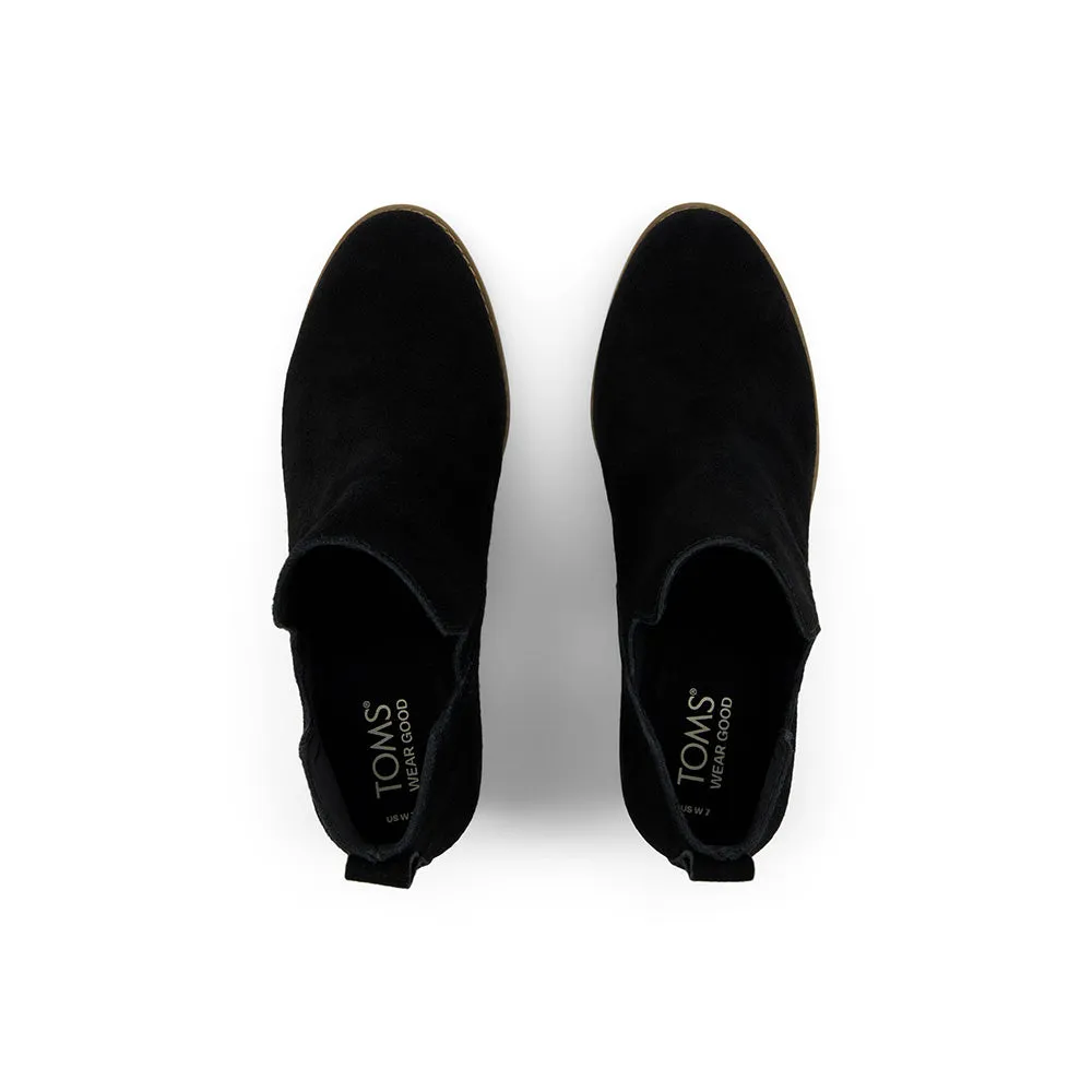 TOMS Women Gwen Black Suede Ankle Boot
