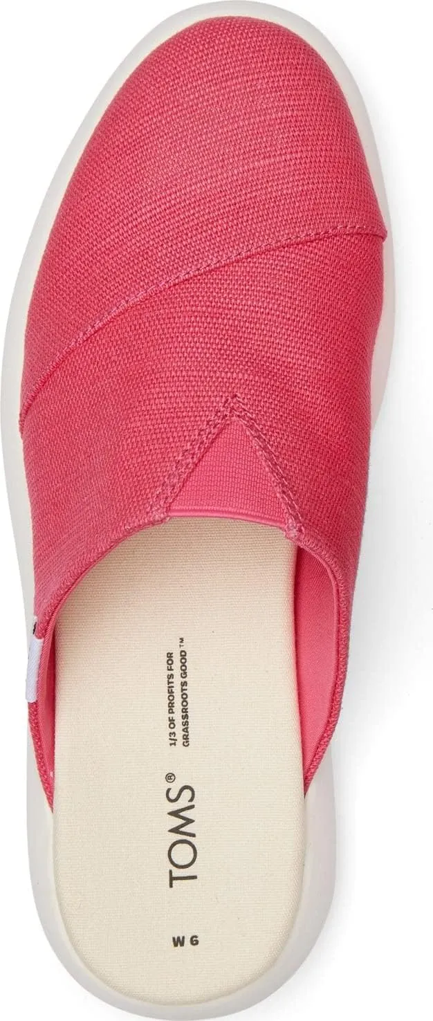 TOMS Womens Alpargata Mallow Slip On Mule Casual Slippers Casual - Pink