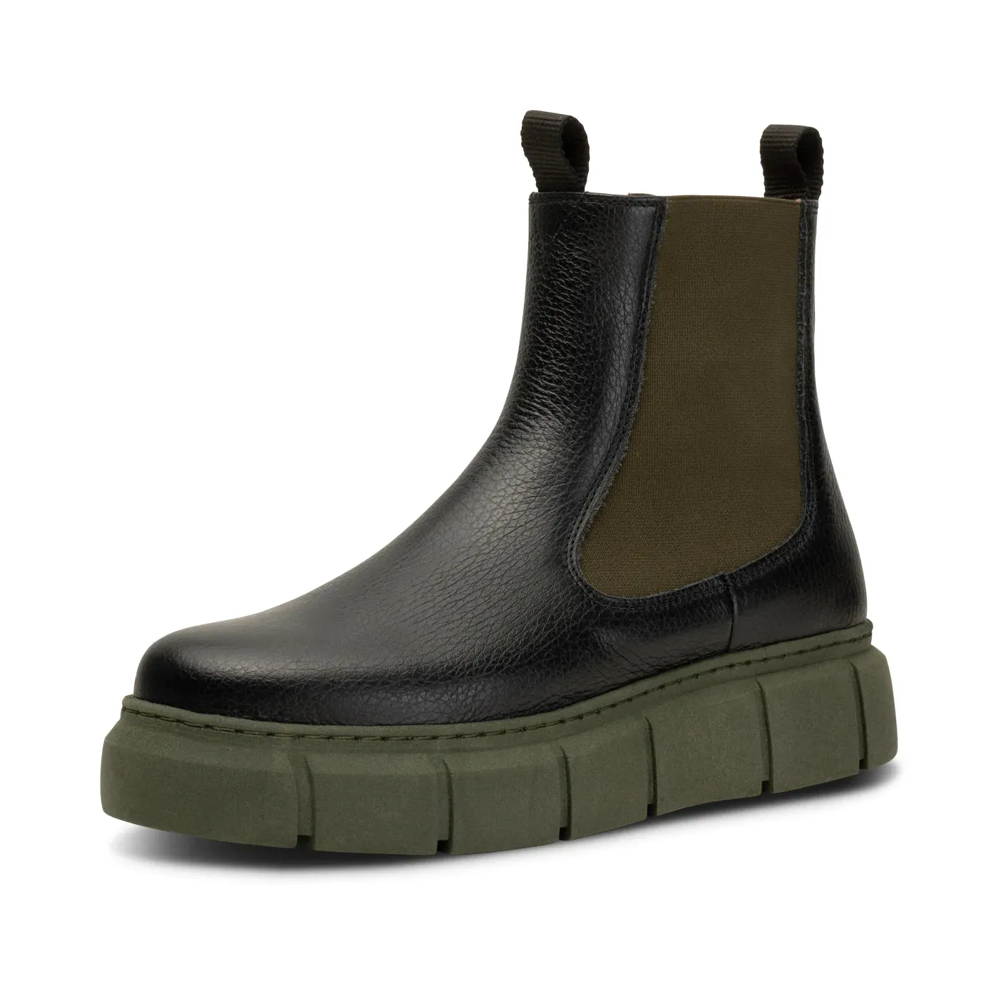 Tove Chelsea Boot (Black   Khaki)