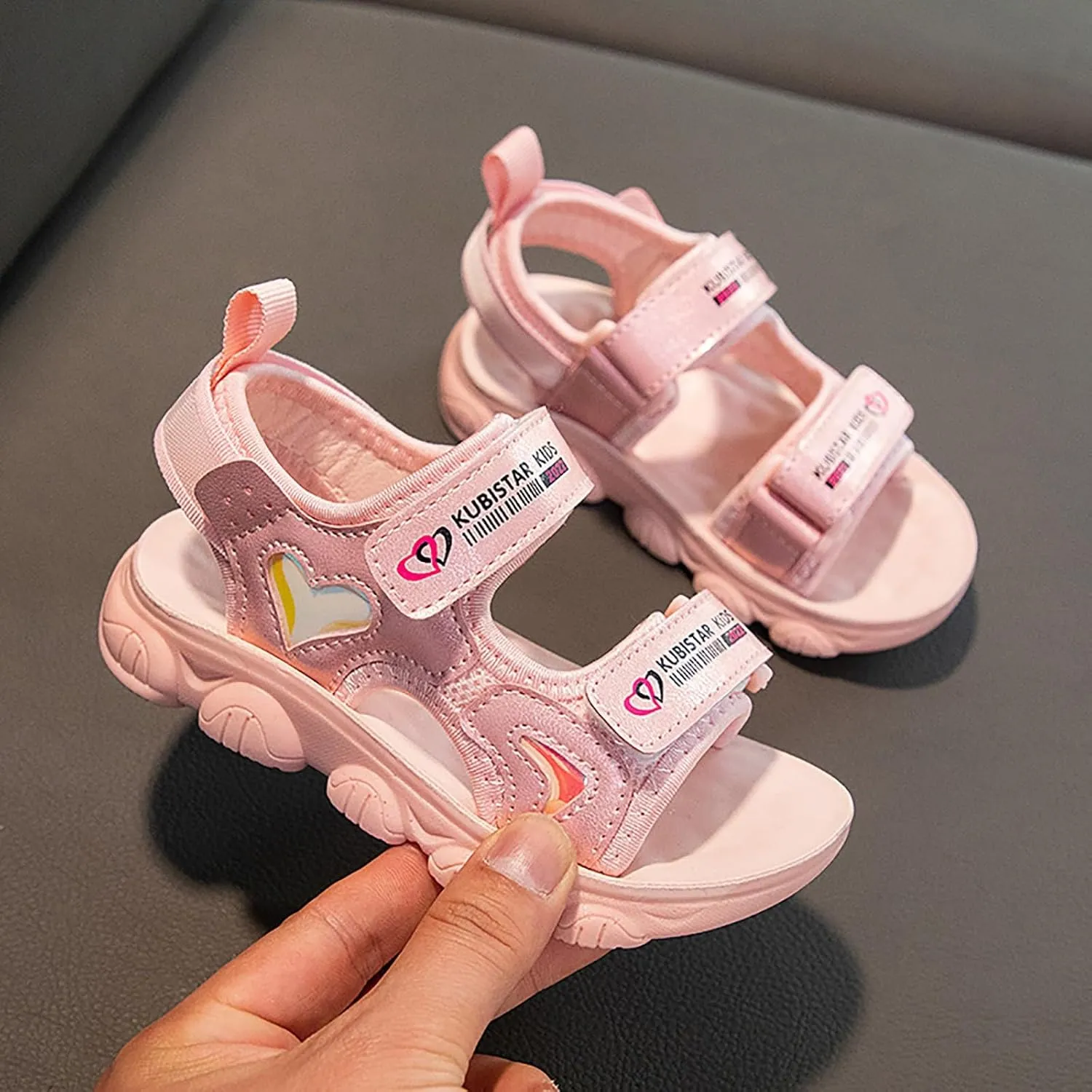 Unisex Slides for Indoor and Outdoor Girls Sandals Comfortable Soft Sole Open Toe Fashionable Thick Sole Beach Outdoor Sandals Flower Girl Shoes