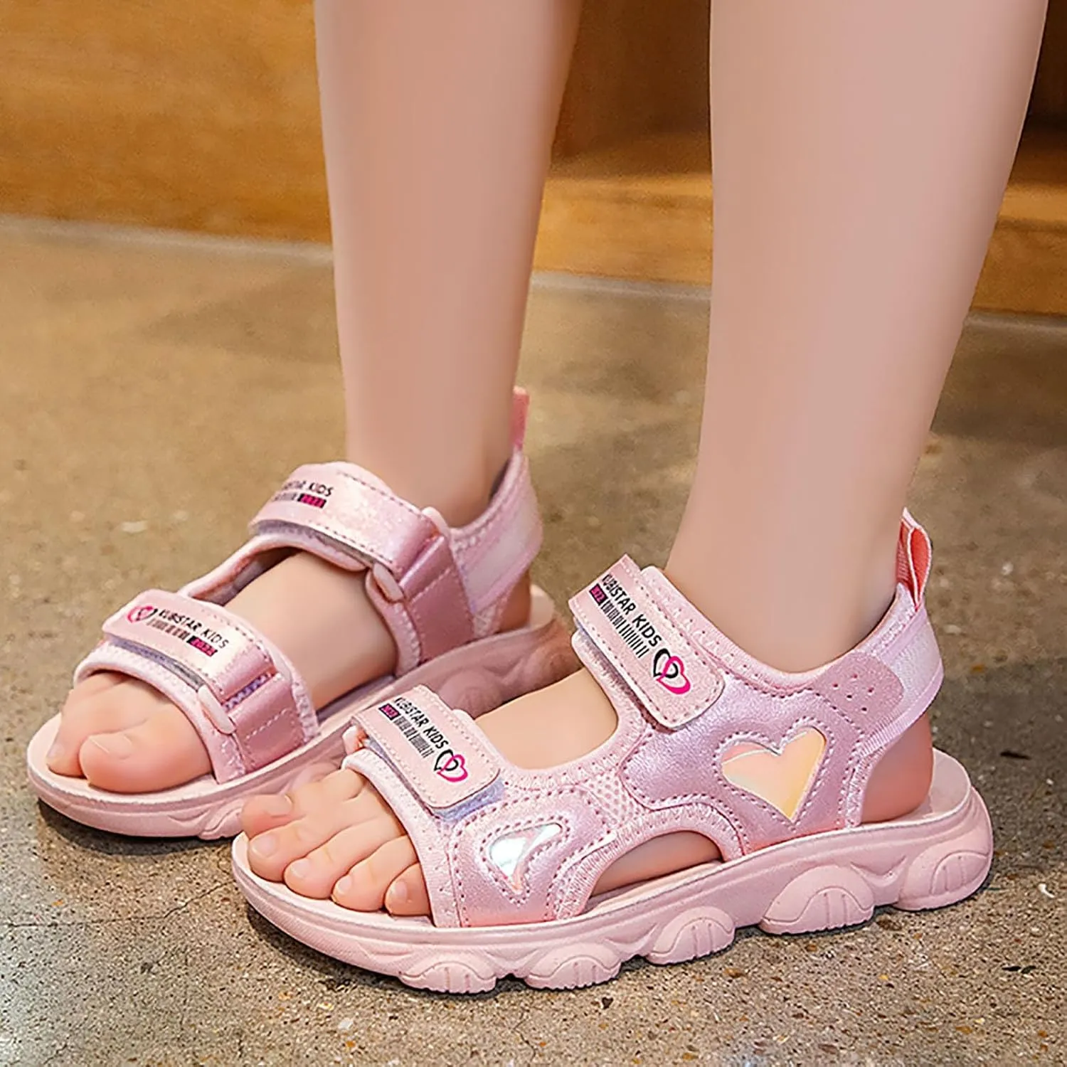 Unisex Slides for Indoor and Outdoor Girls Sandals Comfortable Soft Sole Open Toe Fashionable Thick Sole Beach Outdoor Sandals Flower Girl Shoes