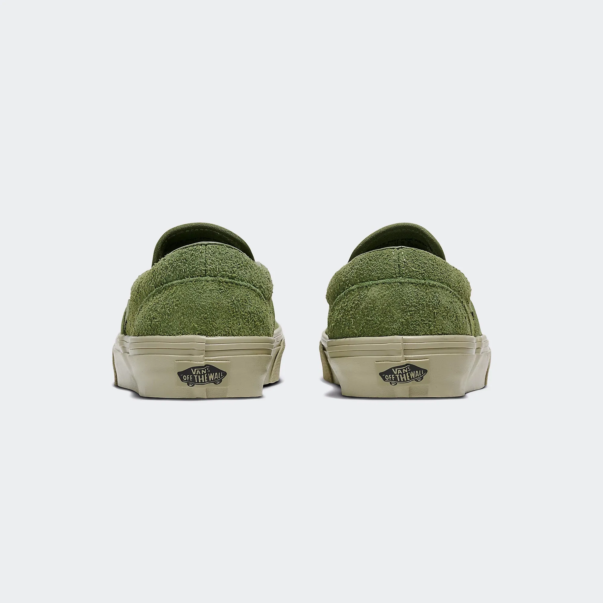 Unisex Vans Classic Slip-On Suede Mix Shoes Elm Green