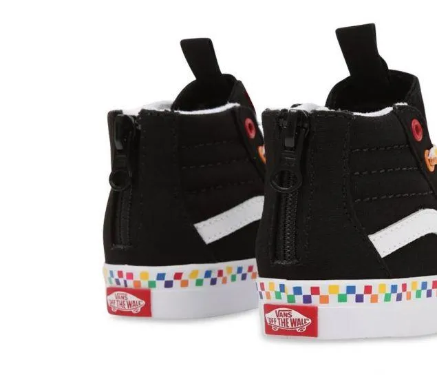 Vans Sk8 Hi Zip Toddler - Rainbow Checkerboard