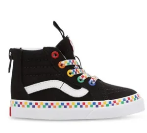 Vans Sk8 Hi Zip Toddler - Rainbow Checkerboard
