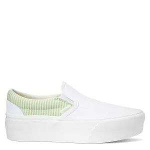 Vans Women's Slip-On Stackform in Green/True White