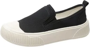 Women's Canvas Sneakers Canvas Flat Shoes Cloud Slip Shoes Running Shoes Thick Bottom Mesh Shoes Muffin Shoes Biscuit Shoes