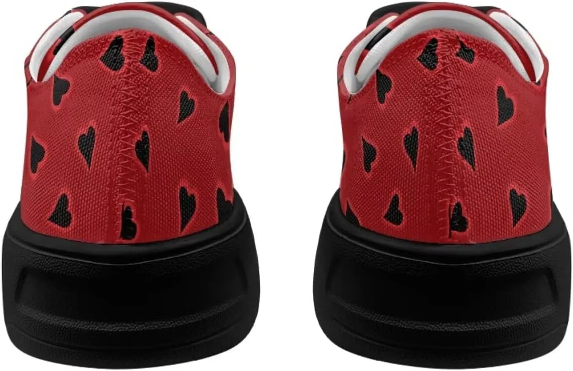 Womens Canvas Sneakers Orthotic Walking Shoes with Memory Foam Non-Slip Canvas Shoes for Hiking Walking Running