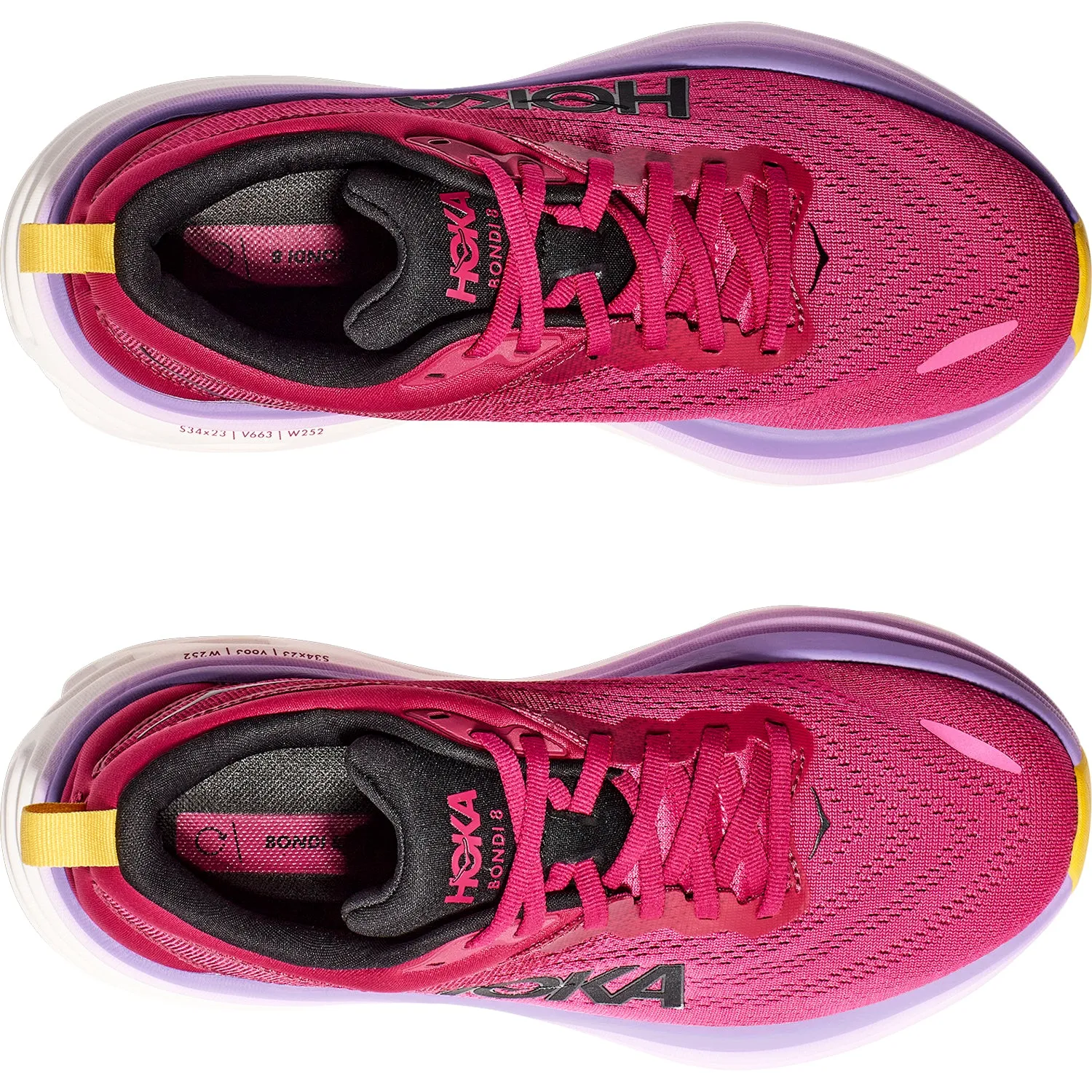 Women's Hoka Bondi 8 Cherries Jubilee/Pink Yarrow Mesh