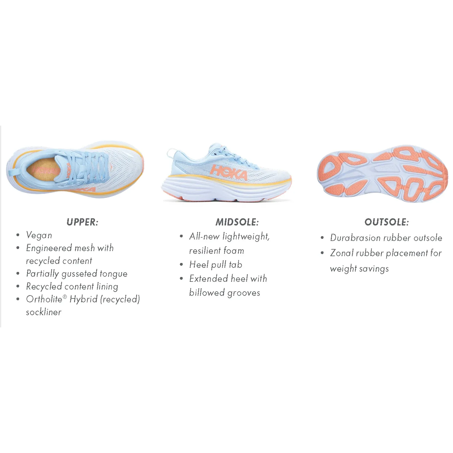 Women's Hoka Bondi 8 Cherries Jubilee/Pink Yarrow Mesh