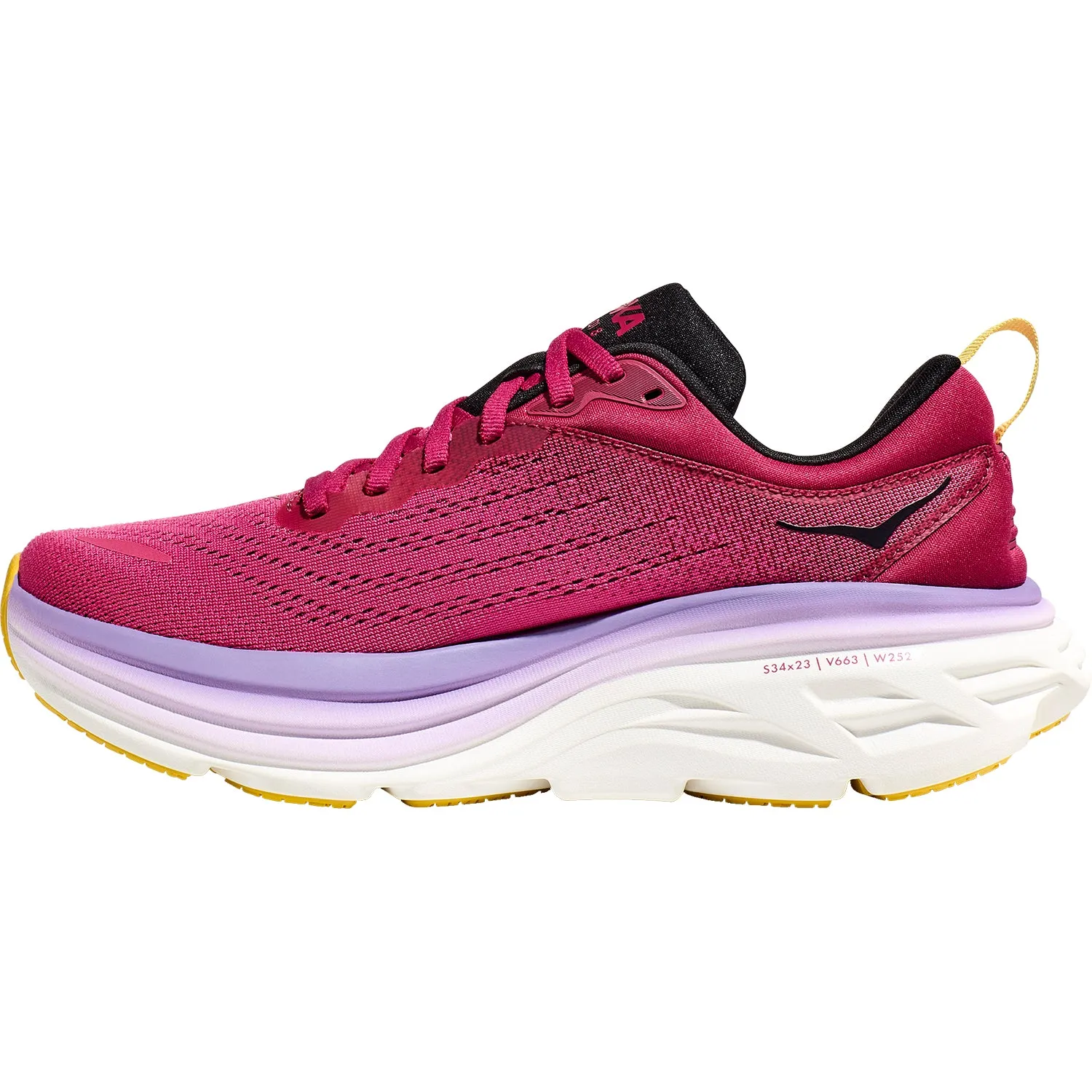 Women's Hoka Bondi 8 Cherries Jubilee/Pink Yarrow Mesh