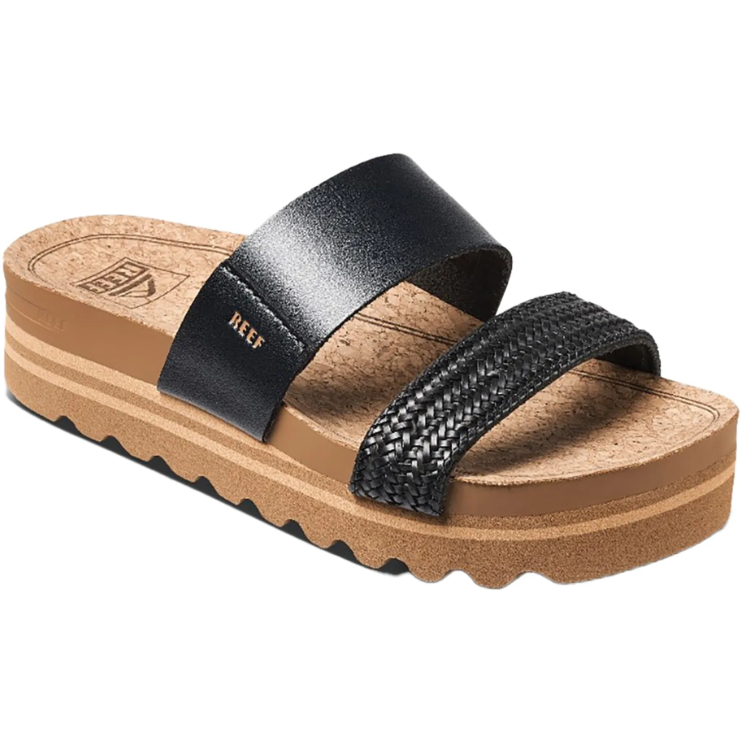 Women's Reef Cushion Vista Hi Black Braid Synthetic