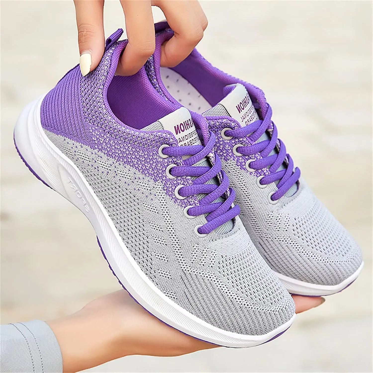 Womens Running Trainers Athletic Sneakers Ladies Breathable Mesh Sport Shoes Non Slip Workout Gym Athletic Jogging