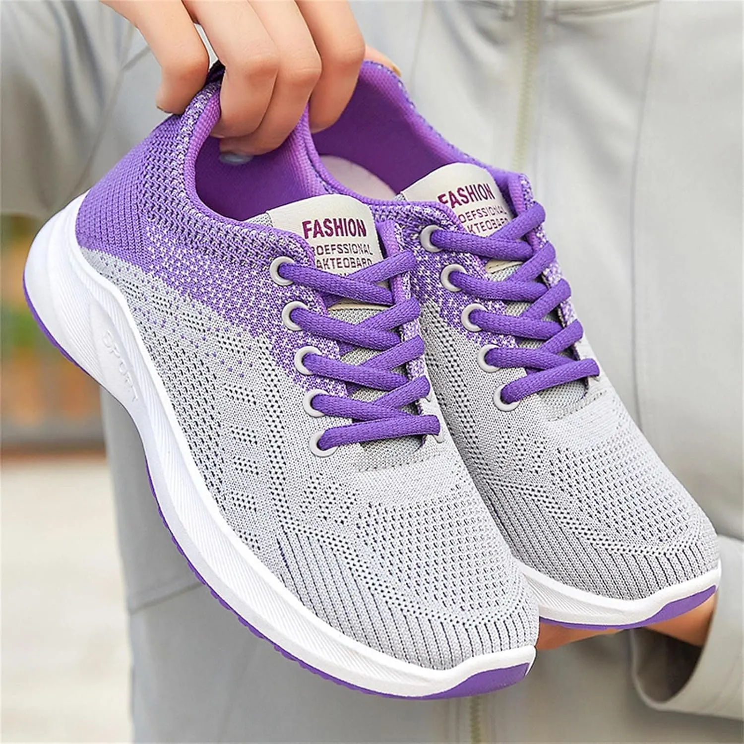 Womens Running Trainers Athletic Sneakers Ladies Breathable Mesh Sport Shoes Non Slip Workout Gym Athletic Jogging