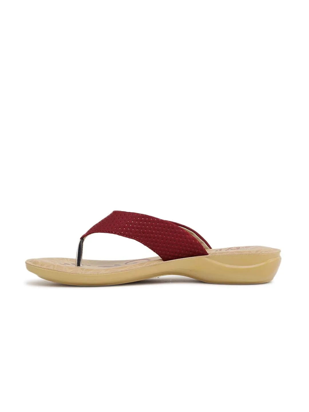 Women's Solea Maroon Flip Flops