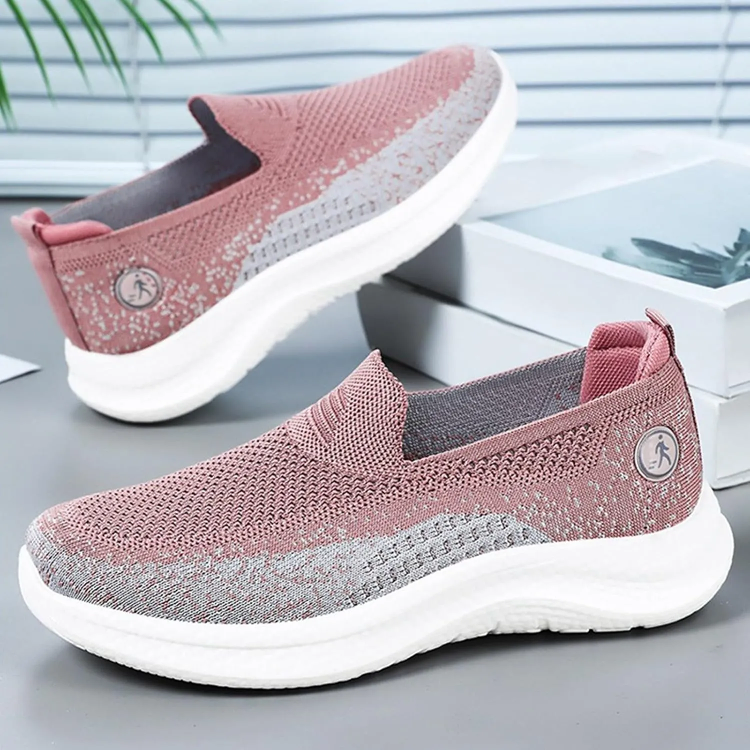 Women's Walking Shoes Slip On Running Sneakers Casual Workout Tennis Walking Casual Shoes