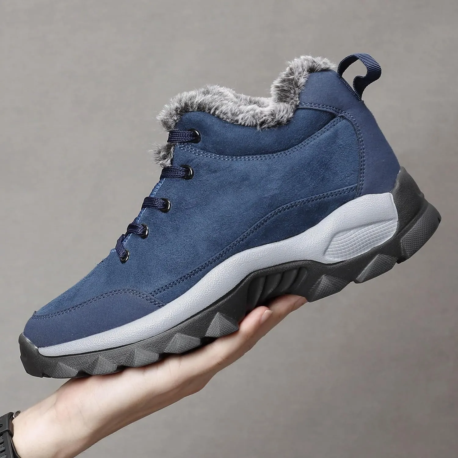 Work Boots for Men Slip On Hiking Sneakers Shoes Warm Working Shoes for Women Waterproof Waterproof Outdoor Shoes Leather Comfortable Hike Grounded Footwear