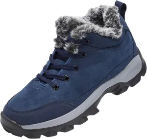 Work Boots for Men Slip On Hiking Sneakers Shoes Warm Working Shoes for Women Waterproof Waterproof Outdoor Shoes Leather Comfortable Hike Grounded Footwear
