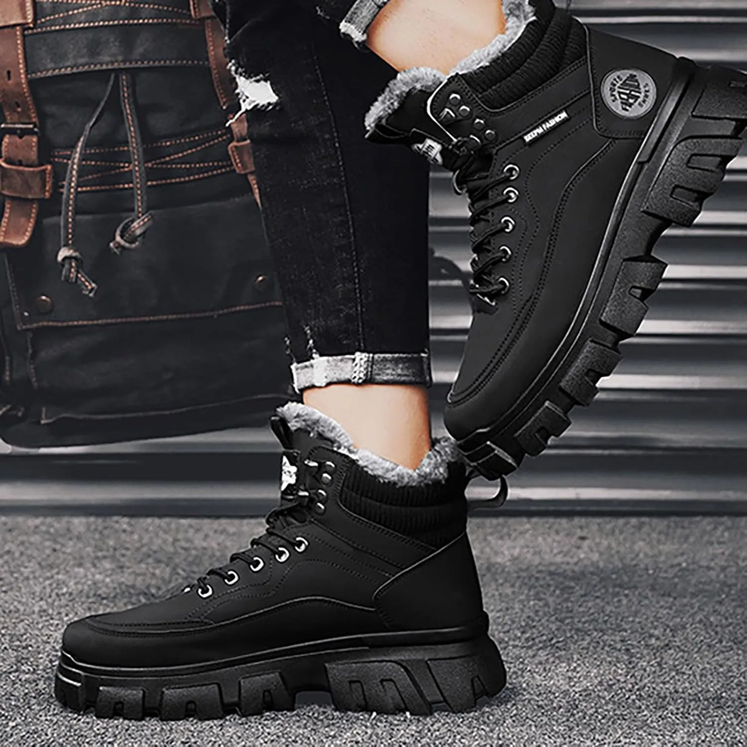 Work Boots for Men Soft Toe Hiking Sneakers Women's Slip On Warm Women's Working Shoes Insulated Non Slip Shoes Food Service Waterproof Hike Grounded Footwear
