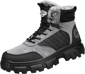 Work Boots for Men Soft Toe Hiking Sneakers Women's Slip On Warm Women's Working Shoes Insulated Non Slip Shoes Food Service Waterproof Hike Grounded Footwear
