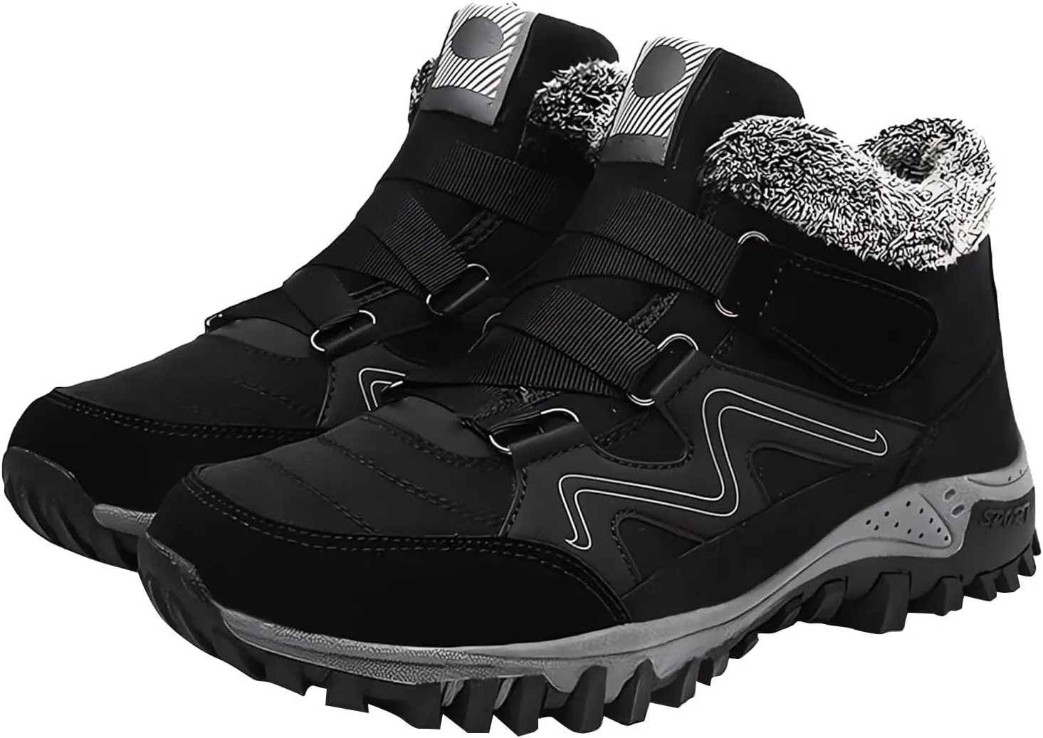Work Boots for Men Waterproof Hiking Sneakers Ankle Booties Women's Safety Shoes Waterproof Winter Backpacking Snow Botas Warm Water Hike Grounded Footwear