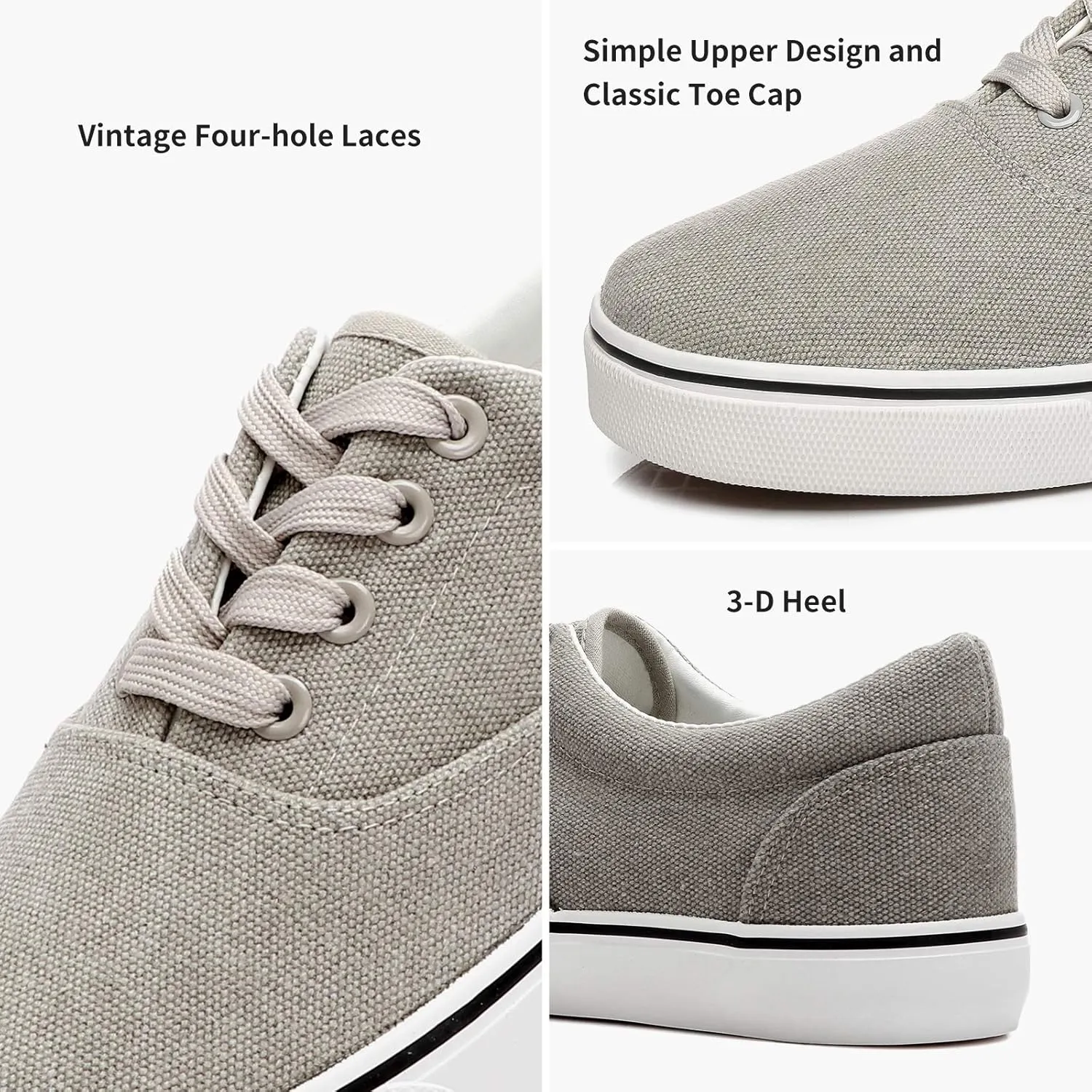 yageyan Mens Low Top Canvas Walking Shoes Lace-up Fashion Sneakers Casual