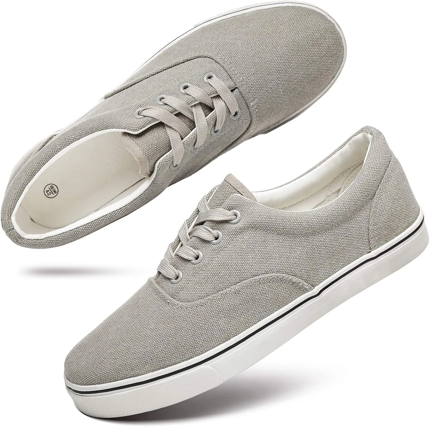 yageyan Mens Low Top Canvas Walking Shoes Lace-up Fashion Sneakers Casual