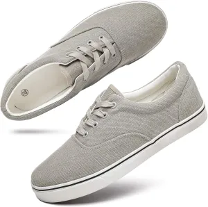 yageyan Mens Low Top Canvas Walking Shoes Lace-up Fashion Sneakers Casual