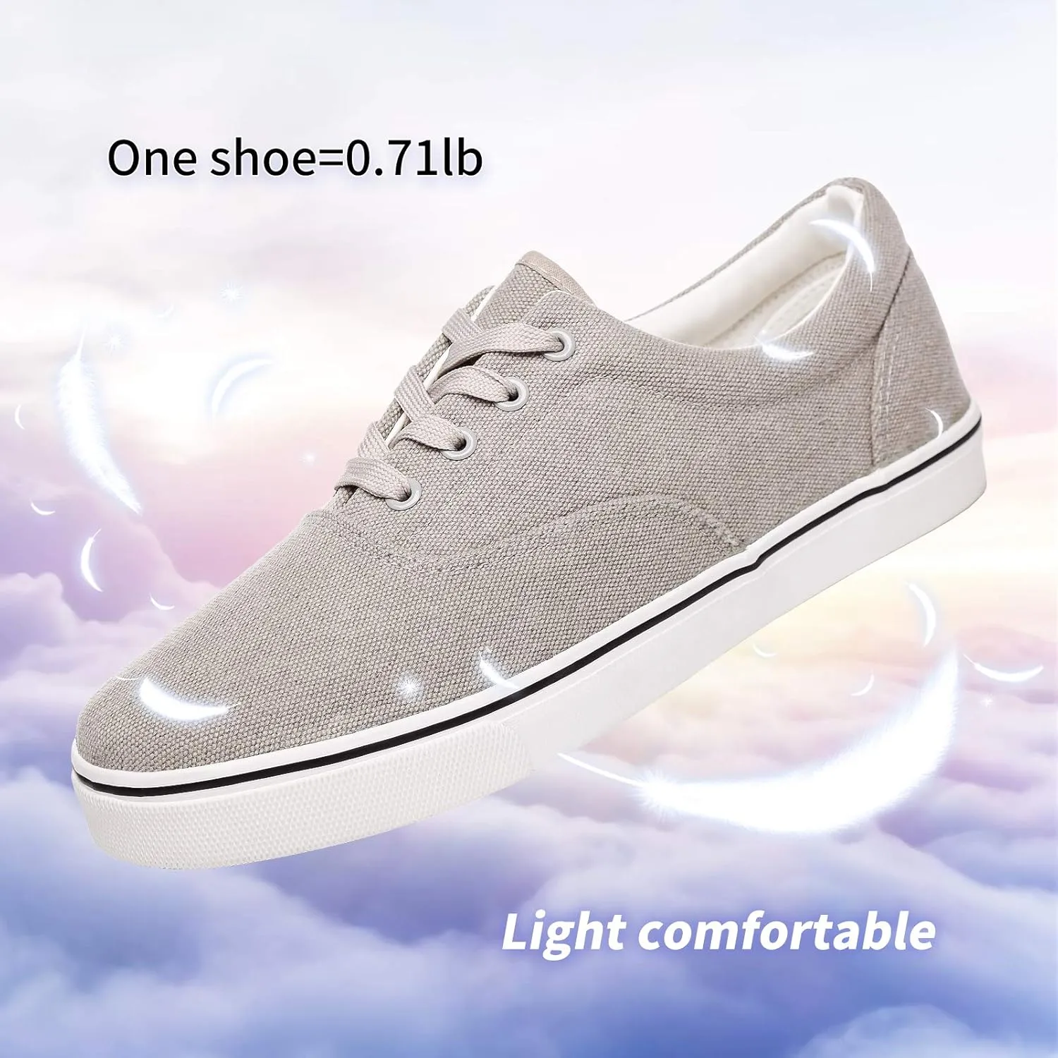 yageyan Mens Low Top Canvas Walking Shoes Lace-up Fashion Sneakers Casual