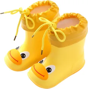 Yellow Rain Boots Toddler Kids Rain Boots Boys Girls Cartoo Animals Waterproo Non Slip Rubber Girls Rainboots